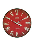 Brookpace Lascelles red dial wall clock 50cm - British product