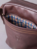 Lakeland Leather brown small Keswick messenger bag, UK version