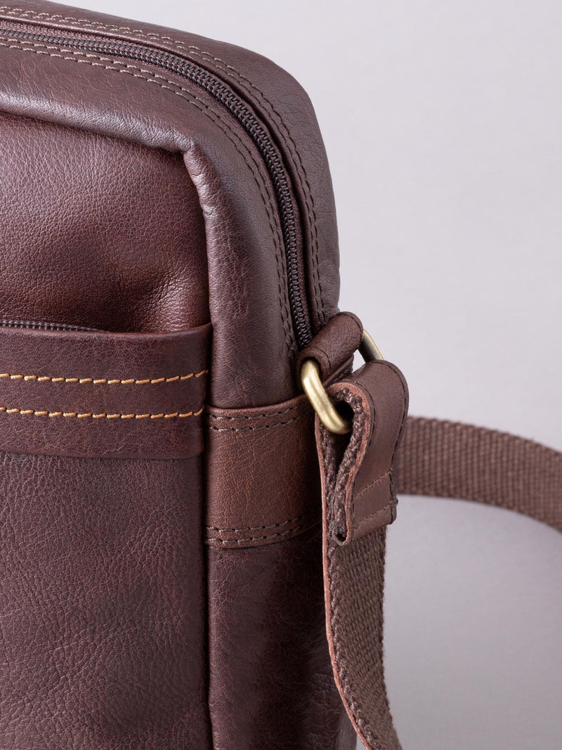 Lakeland Leather brown small Keswick messenger bag, UK version