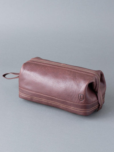 Next Lakeland Leather Brown Keswick Leather Washbag- Buy online at McGrocer
