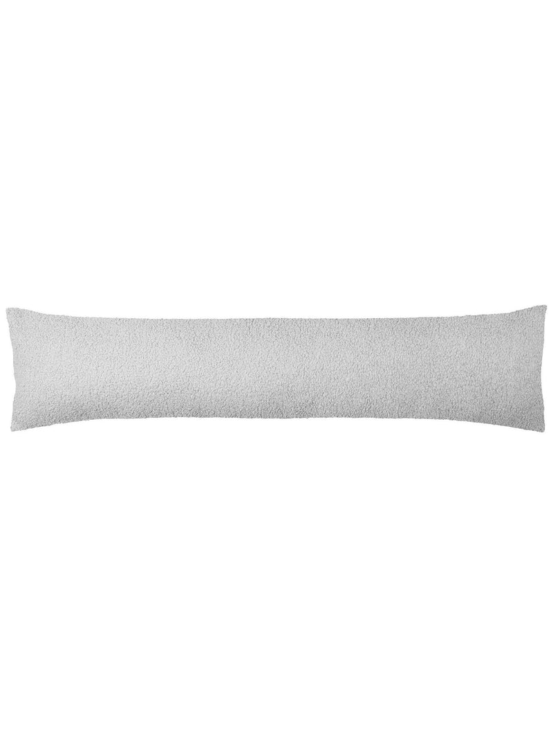 furn. Malham grey shearling fleece reversible draught excluder - British product