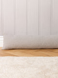 furn. Malham grey shearling fleece reversible draught excluder - British product