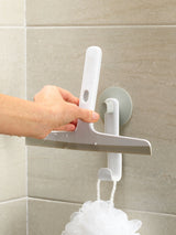 Joseph Joseph Grey EasyStore Slimline Duschabzieher mit Aufbewahrungshalter