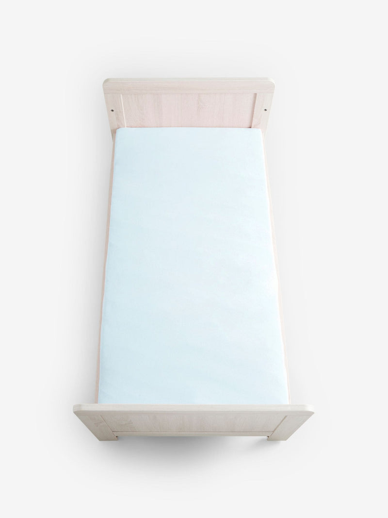 Blue 100% cotton baby fitted sheets 2 pack - British product