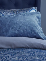 Next Catherine Lansfield Blue Art Deco Pearl Quilted Pillow Sham Pair - 50x75 cm- Buy online at McGrocer