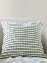 Next Catherine Lansfield Green Stab Stitch Cushion- Buy online at McGrocer