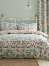 Catherine Lansfield Natural Clarence Floral Duvet Cover and Pillowcase Set
