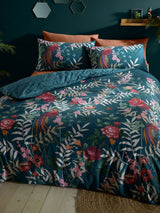 Next Catherine Lansfield Green Tropical Floral Birds Duvet Cover and Pillowcase Set- Buy online at McGrocer