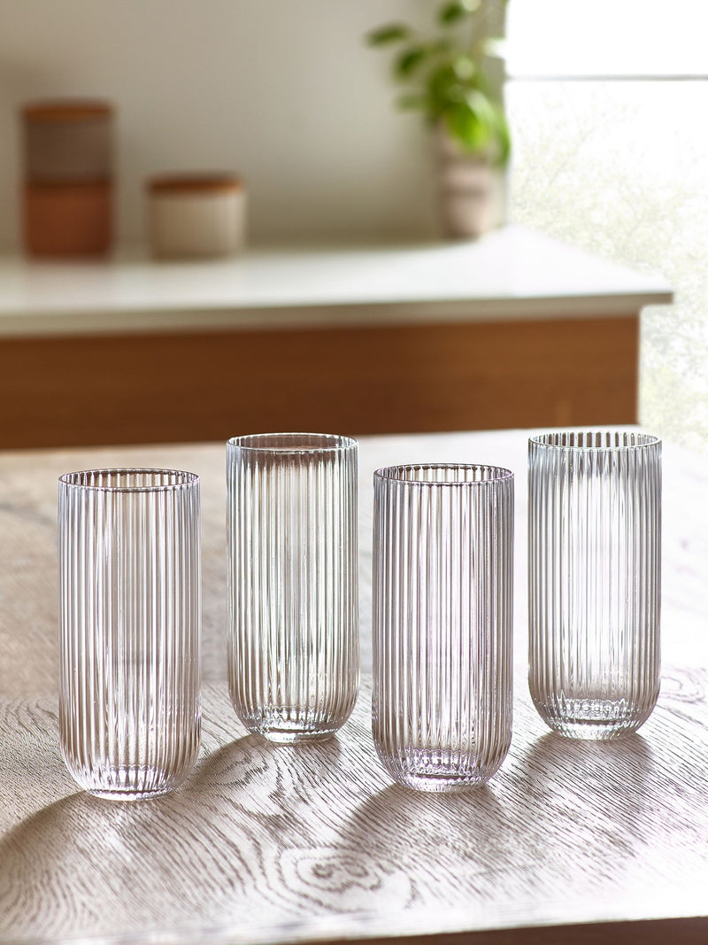Hollis clear glass tumblers set of 4 - British product