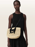 AllSaints Green Celayne paper mesh bag, UK version