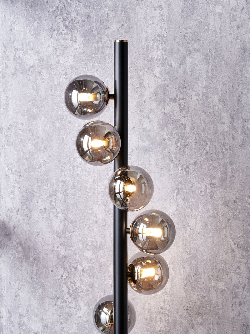 Pacific smoke glass ball floor lamp - British product