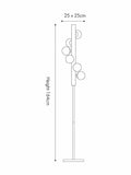 Pacific smoke glass ball floor lamp - British product