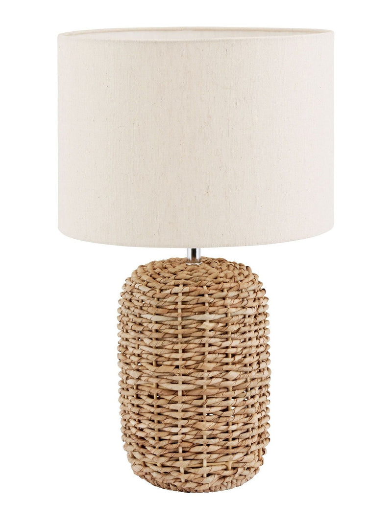 Pacific Natural Acer Woven Tall Table Lamp ivory jute shade (British brand)