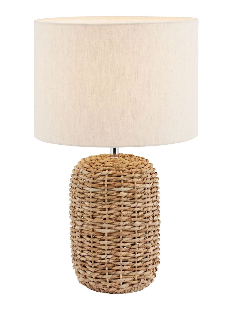 Pacific Natural Acer Woven Tall Table Lamp ivory jute shade (British brand)