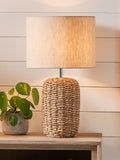 Pacific Natural Acer Woven Tall Table Lamp ivory jute shade (British brand)