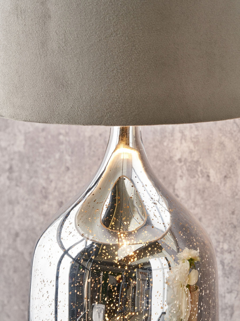 Pacific Mercurial Glass dual light table lamp, UK version