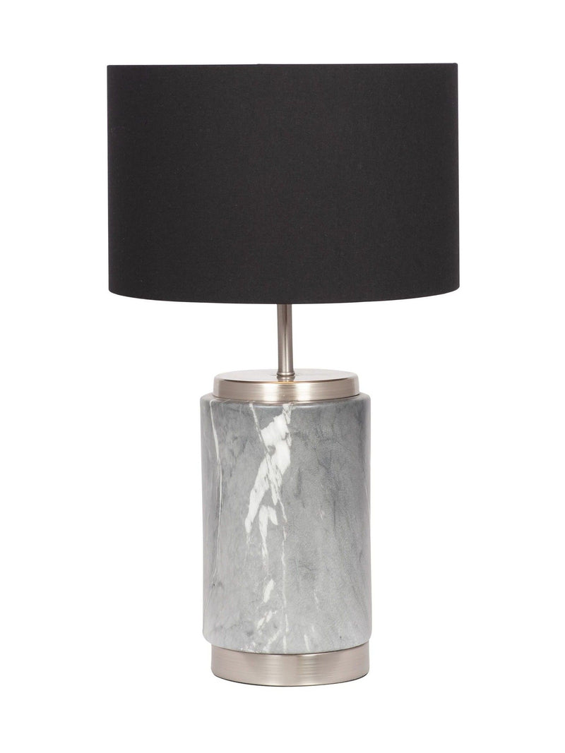 Pacific Grey marble effect ceramic table lamp 49cm, imported from the UK