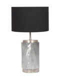 Pacific Grey marble effect ceramic table lamp 49cm, imported from the UK