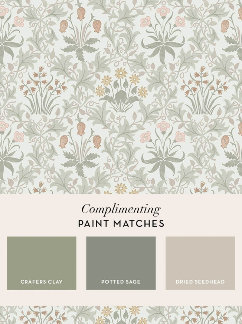 William Morris Celandine A4 wallpaper sample (British brand)