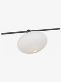 Dar Lighting Black Jasper flush ceiling light matt black opal glass - British product