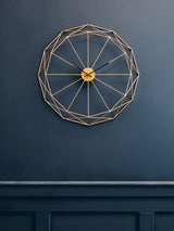 Next Fifty Five South Gold Genova Metal Wall Clock- Buy online at McGrocer