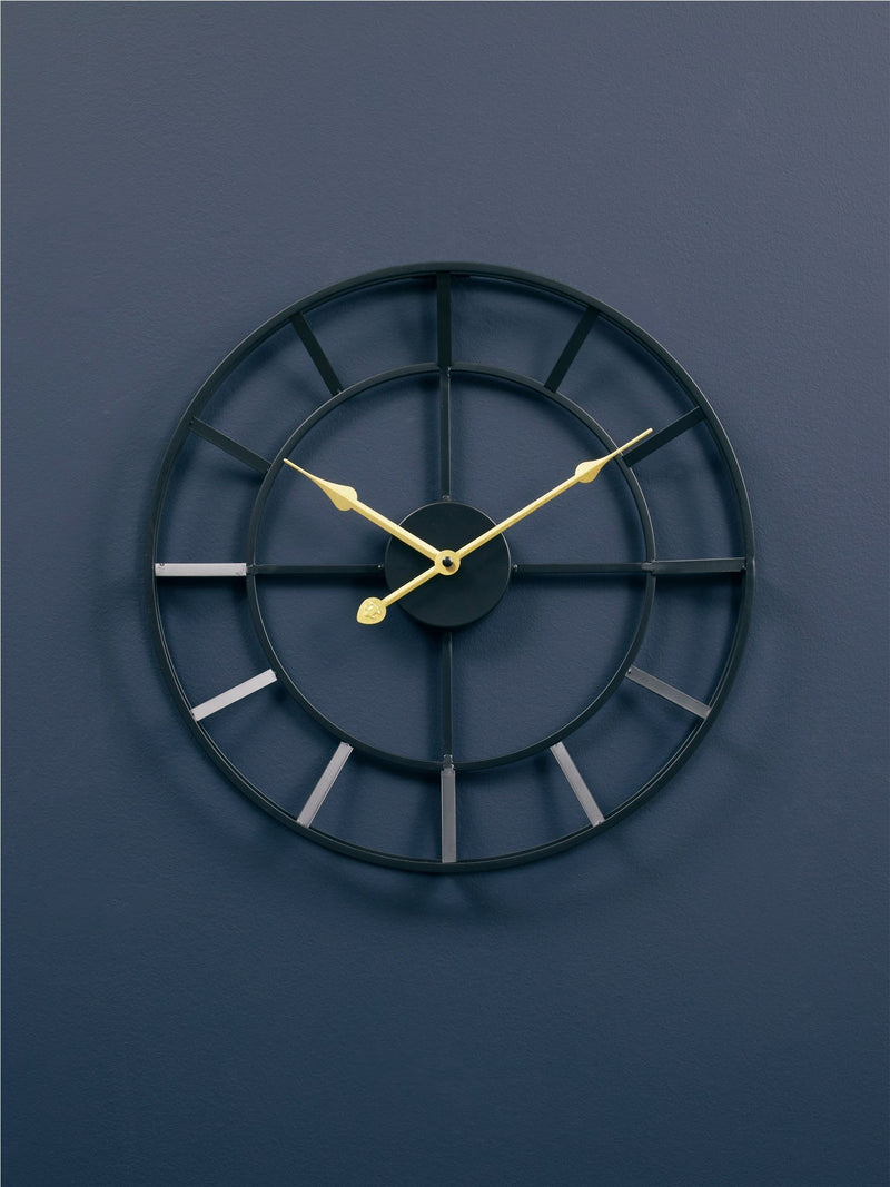 Fifty Five South Black Kent wall clock 40cm - British product