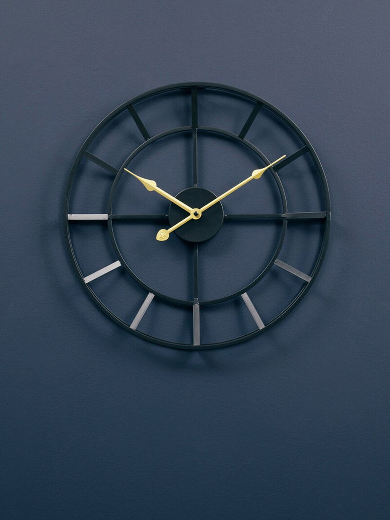 Fifty Five South Black Kent wall clock 40cm - British product