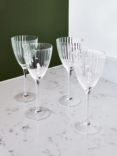 Jasper Conran London Klare fløyelsvinglass, sett med 4