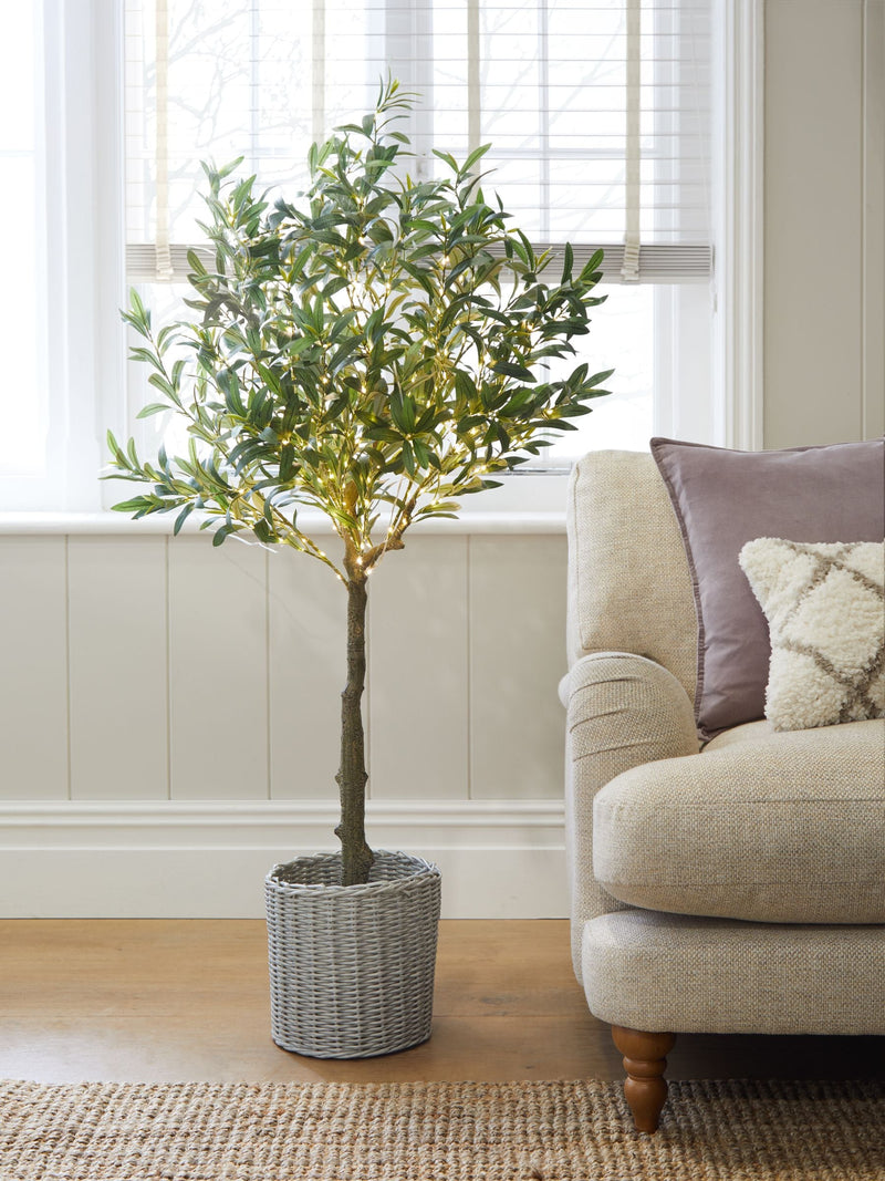 Green Artificial Light Up Olive Tree