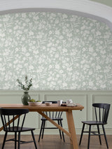 Next Laura Ashley Sage Green Rye Wallpaper 10m- Buy online at McGrocer