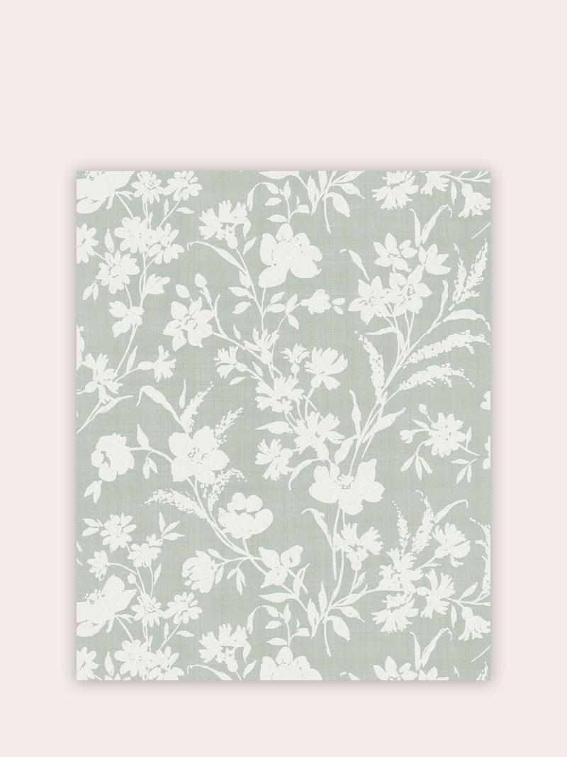 Laura Ashley sage green Rye wallpaper 10m roll (British brand)
