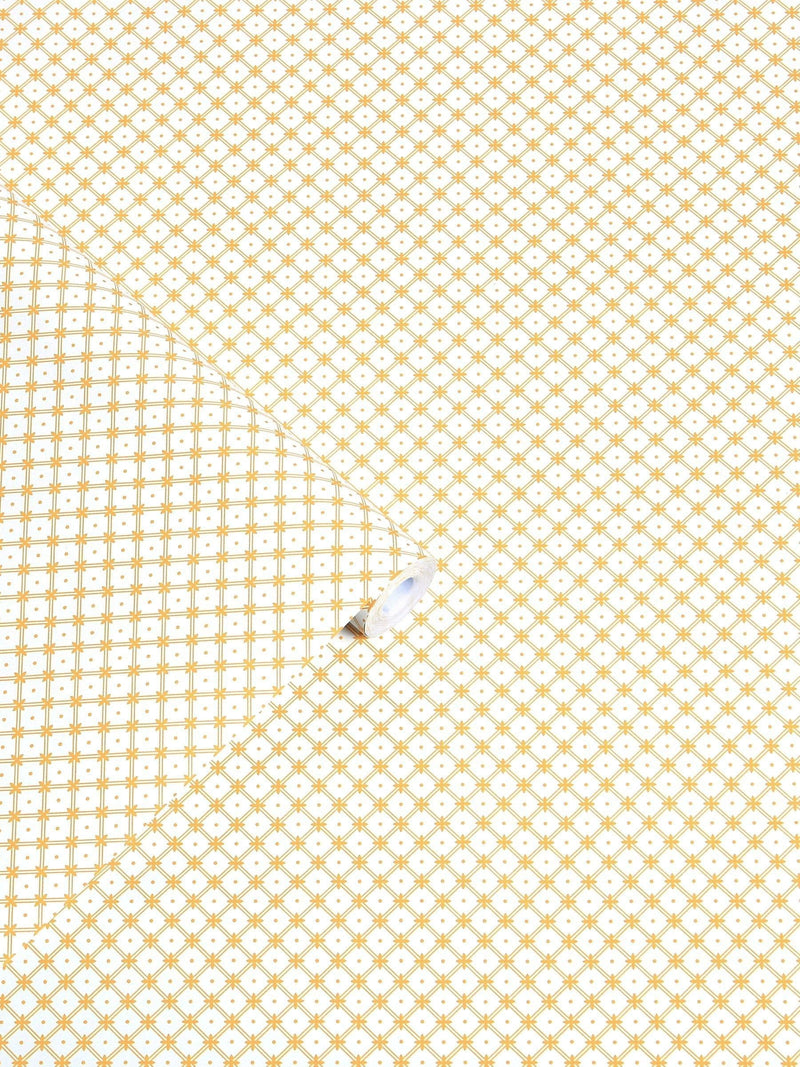 Laura Ashley Pale Ochre Yellow Wickerwork wallpaper 10m (British brand)