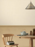 Laura Ashley Pale Ochre Yellow Wickerwork wallpaper 10m (British brand)