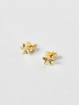Next Oliver Bonas Gold Plated Fay Machine Etched Star Stud Earrings- Buy online at McGrocer