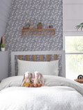 Laura Ashley Purple Libby A4 wallpaper sample (British brand)