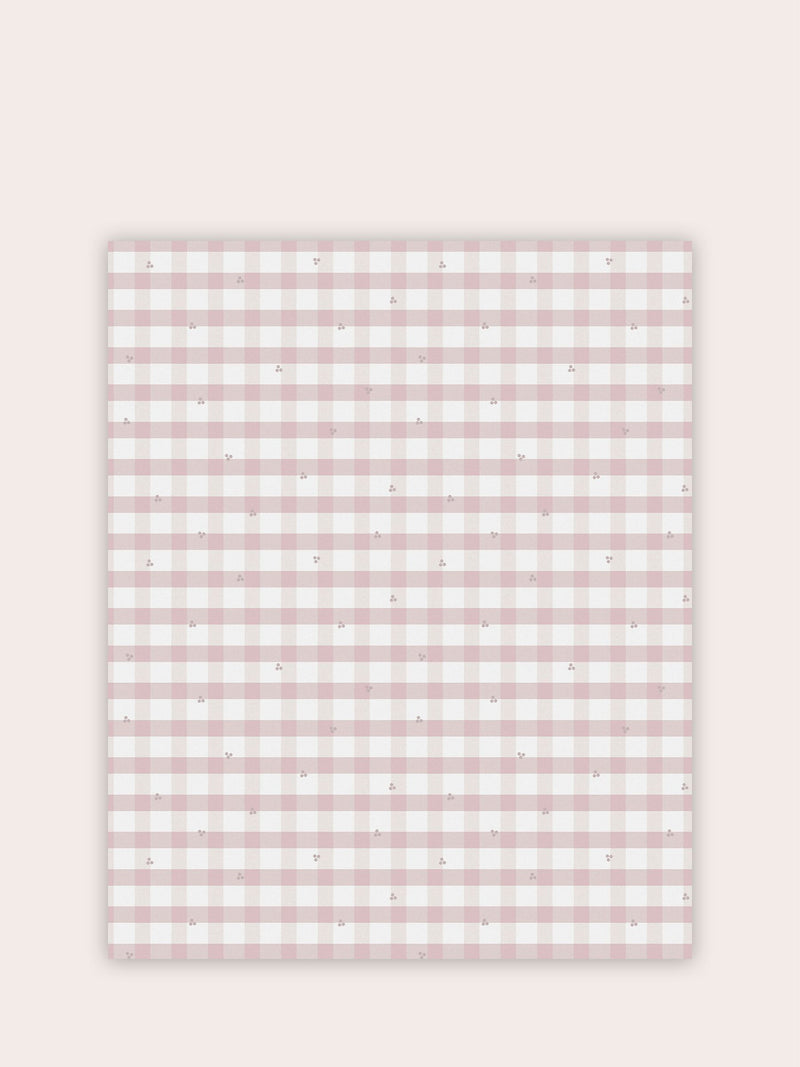 Laura Ashley wallpaper sample Pale Amethyst Purple Gingham A4, UK version