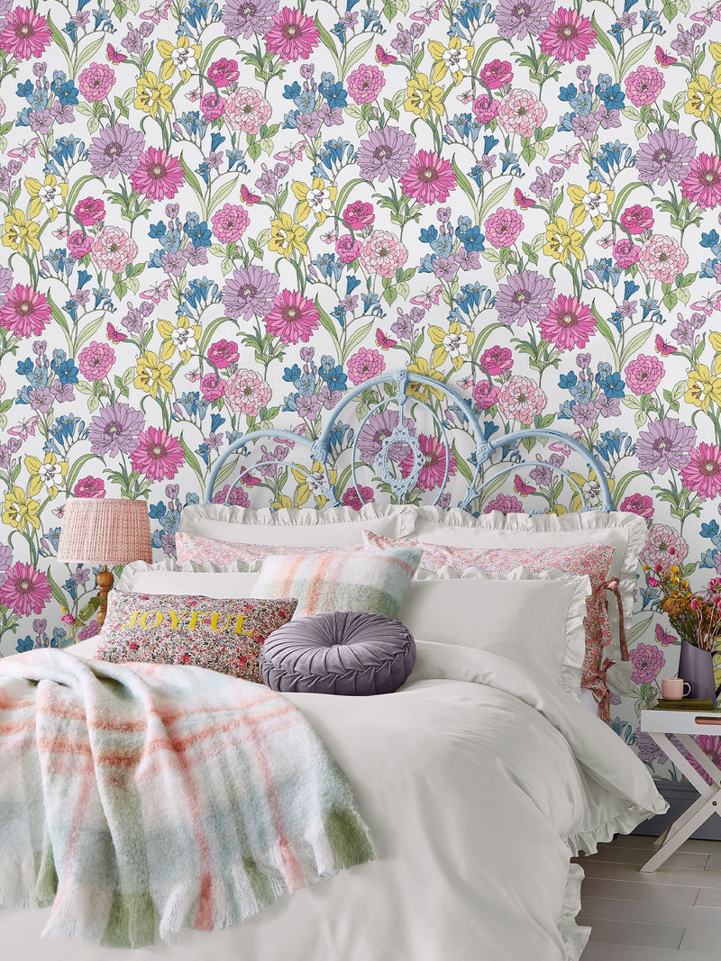Échantillon de papier peint Laura Ashley Multi Gilly - Produit britannique