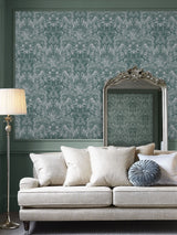 Next Laura Ashley Jade Green Apolline Wallpaper Sample - A4- Buy online at McGrocer