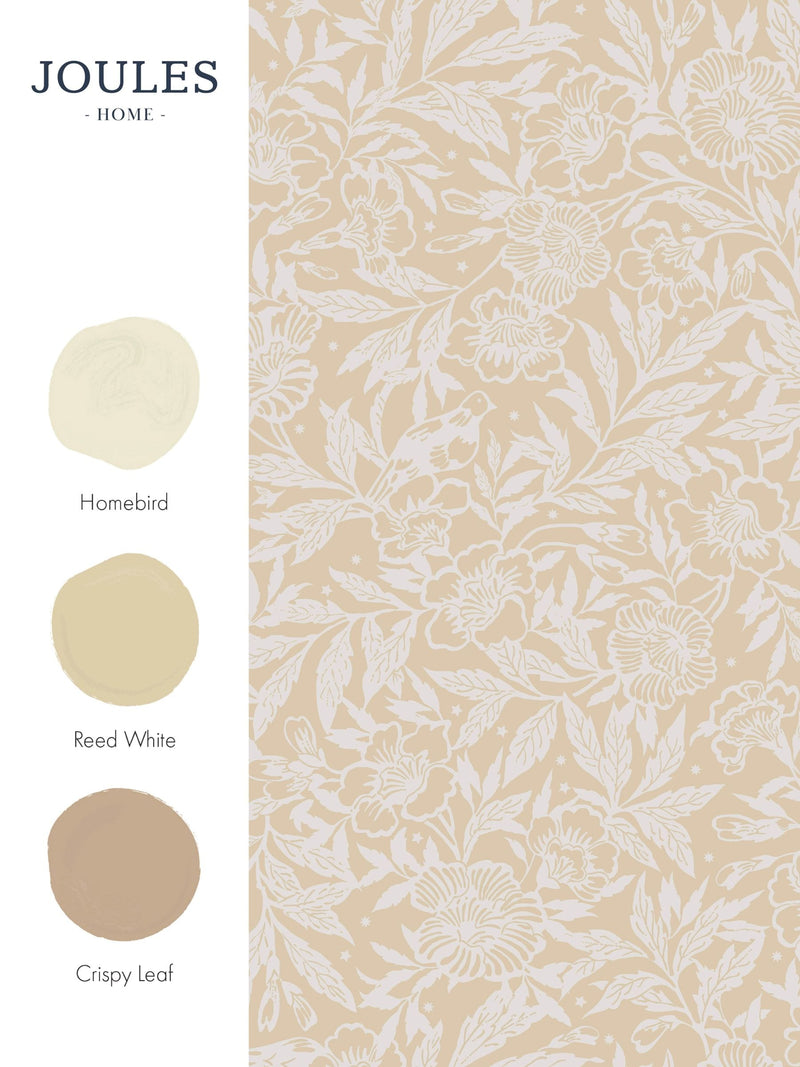 Joules Ditsy wallpaper sample cream twilight (British brand)