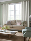 Laura Ashley Fresh Green Farnworth stripe curtains, imported from the UK