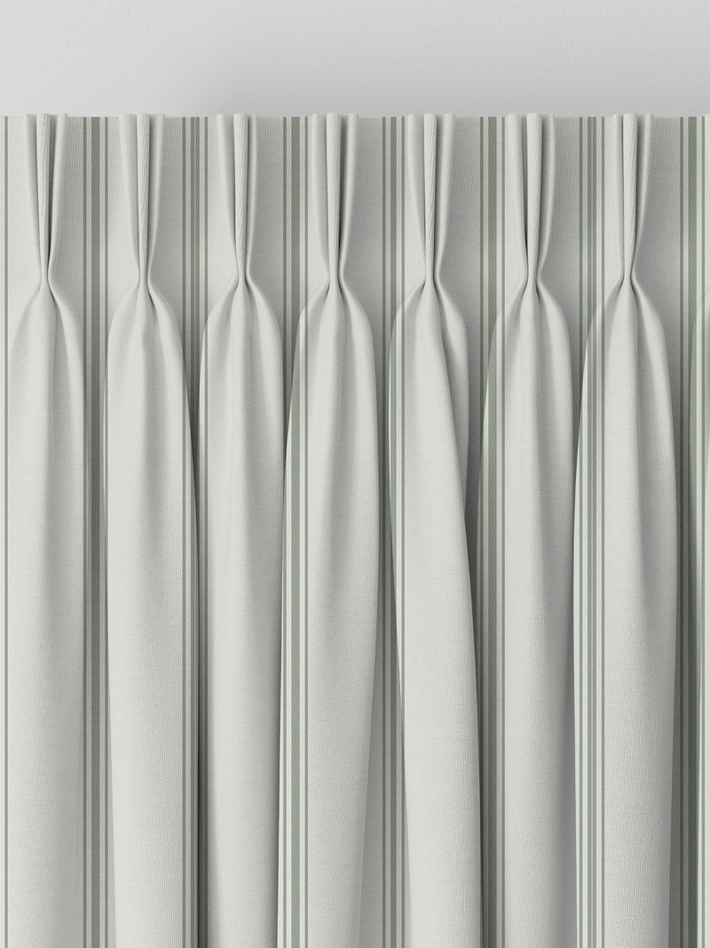 Laura Ashley Fresh Green Farnworth stripe curtains, imported from the UK