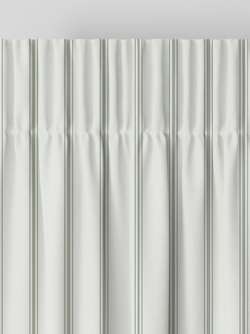 Laura Ashley Fresh Green Farnworth stripe curtains, imported from the UK