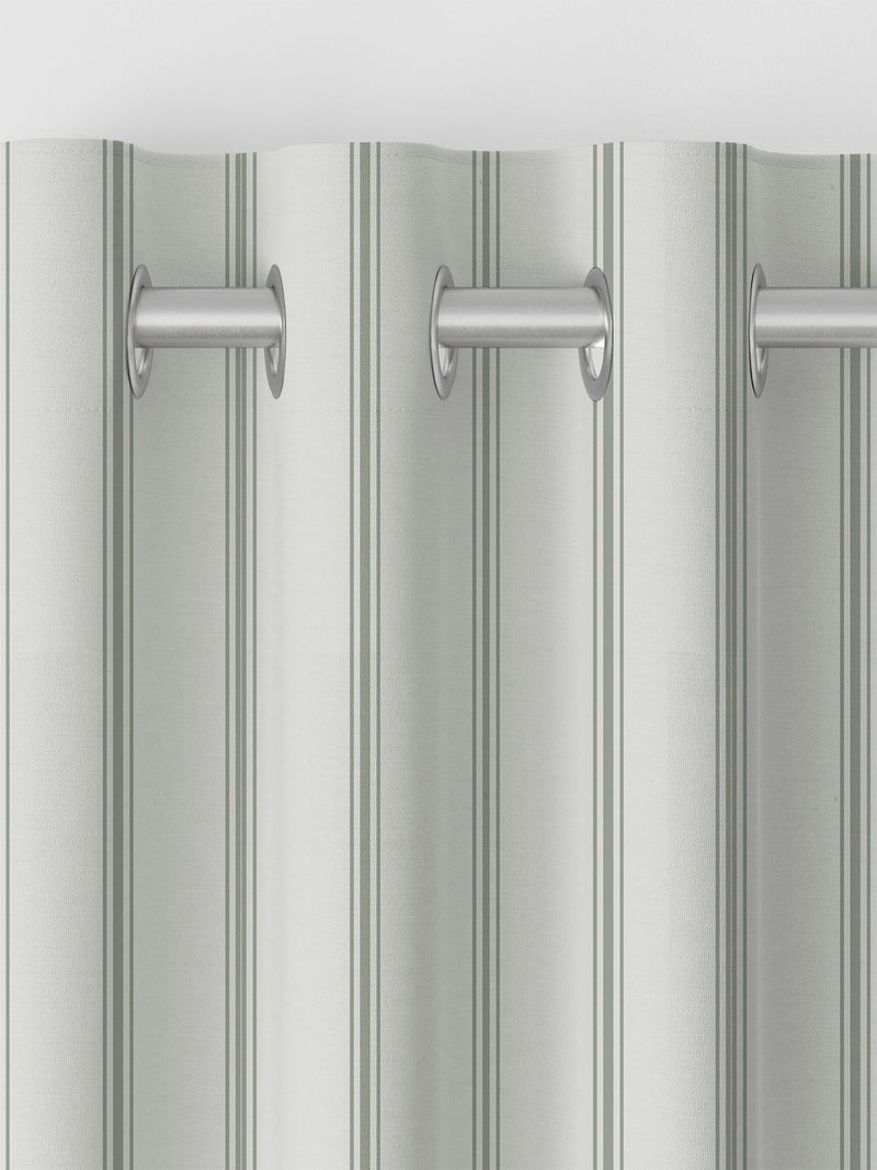 Laura Ashley Fresh Green Farnworth stripe curtains, imported from the UK