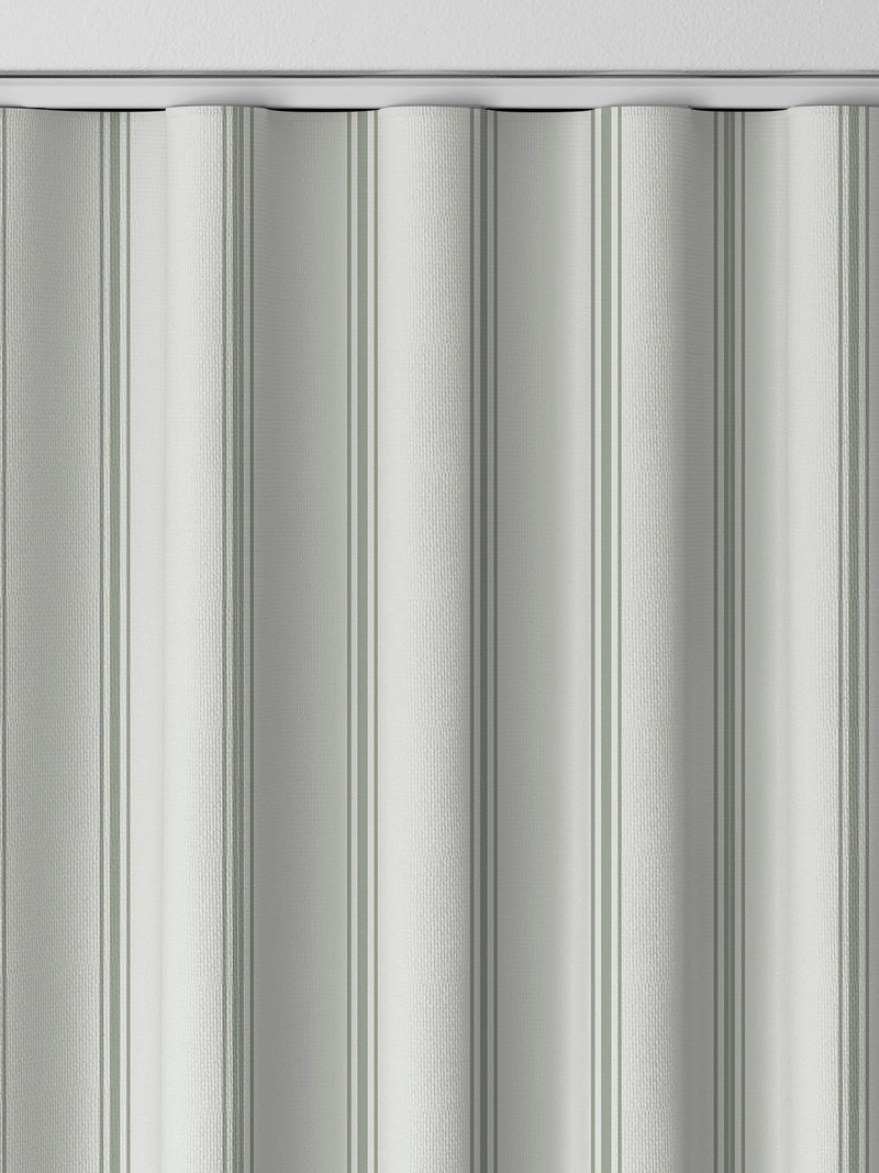 Laura Ashley Fresh Green Farnworth stripe curtains, imported from the UK
