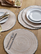 Next Set of 4 Natural Fringe Placemats 38cm- Buy online at McGrocer