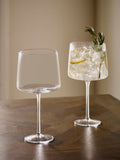 Clear angular gin glasses set of 2 (British brand)
