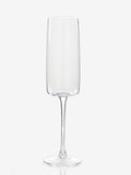 Clear Angular Champagne Flutes Set of 4 24cm (British brand)