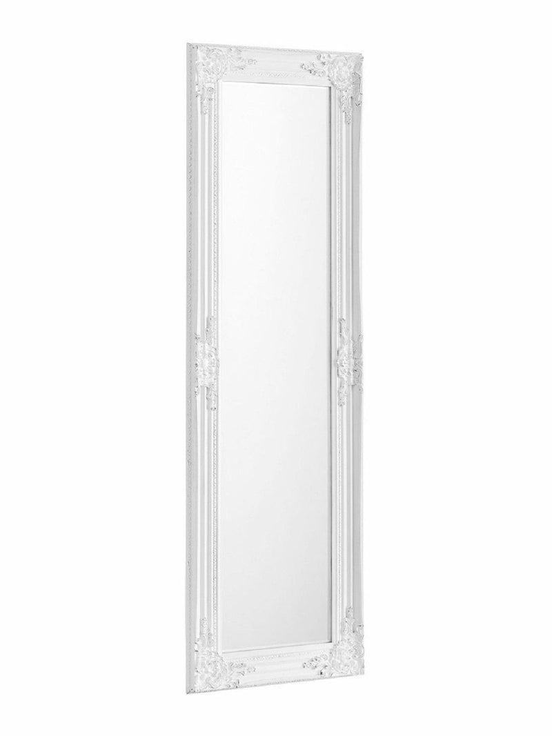 Julian Bowen White Antique Dress Mirror 130cm Height, UK version