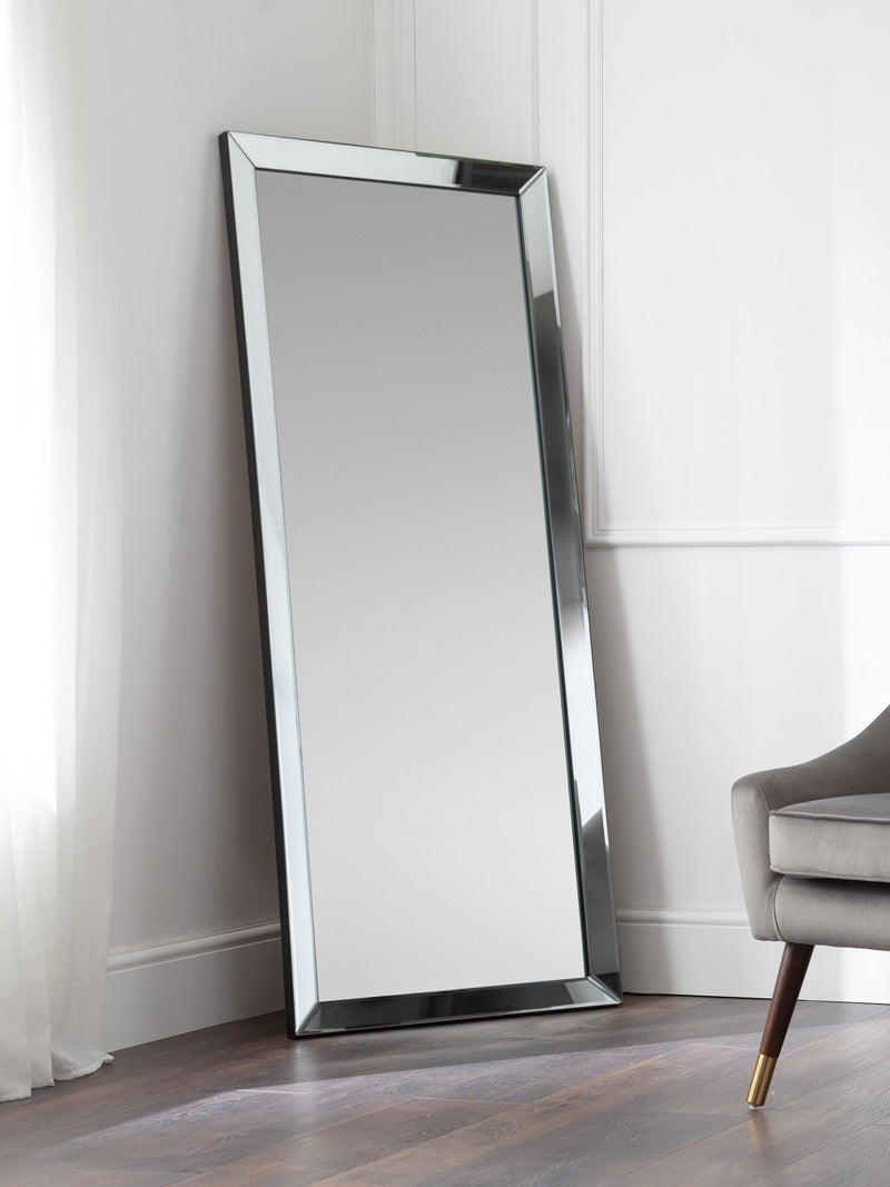 Julian Bowen Silver Soprano Lean-To Dress Mirror 170cm, UK version