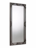 Julian Bowen Pewter Grey Rococo Lean-To Dress Mirror 170cm x 80cm, UK version